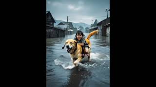 It rained continuously causing the water to rise The baby was crying and the dog heard it and im [upl. by Race350]