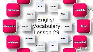 English Vocabulary  Lesson 29  Airy Alarm Albatross Alacrity Alaska Alate  Synonyms [upl. by Leinnad]