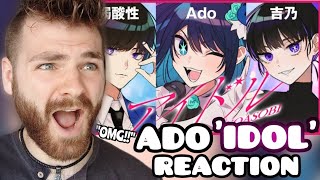 Reacting to ADO x YOASOBI quotIDOLquot  Oshi No Ko Opening  COVER  ANIME REACTION [upl. by Naida]