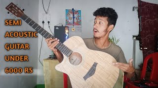 Cheapest Exotic Semi Acoustic Guitar In Amazon  Kadence A06 Unboxing And Review Karjee VlogS 😊 [upl. by Ihcas]