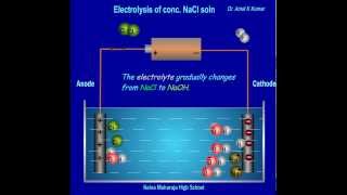 Electrolysis of Brine  Animated Mechanism  Dr Amal K Kumar [upl. by Jordanson717]