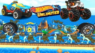 Hot Wheels Unlimited Try This New Track with Dogzilla and Monster Truck [upl. by Willms]