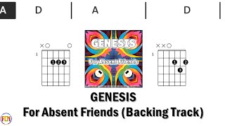 GENESIS For Absent Friends BACKING TRACK FCN GUITAR CHORDS amp LYRICS [upl. by Odilia]