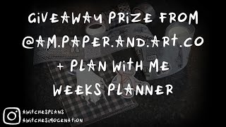 Giveaway Prize from AMPaperAndArtCo amp Plan With Me PAPERIDEAS WEEKS Hobonichi Weeks Dupe 2024 [upl. by Lahsiv]