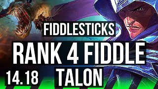 FIDDLESTICKS vs TALON JGL  Rank 4 Fiddle 718 Godlike  EUW Challenger  1418 [upl. by Zzahc459]