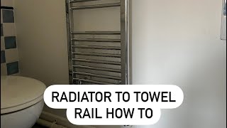 87 How to change a radiator for a towel rail plumber towelradiator [upl. by Janka73]