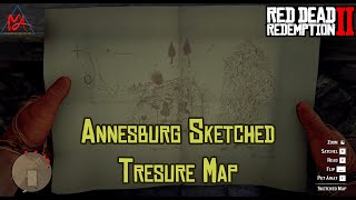 RDR2  Annesburg Sketched treasure map [upl. by Felice]