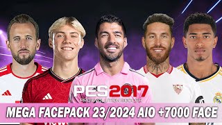 PES 2017 NEW MEGA FACE PACK 232024 AIO 7000 FACE [upl. by Thomas]