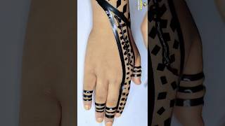 How To Apply Cello Tape Mehndi Design mehndi hennatattooshort [upl. by Irakab]