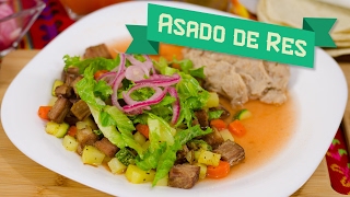 CÓMO HACER ASADO DE RES ESTILO SINALOA 🐄🍛  Recién Cocinados [upl. by Ahsinad]