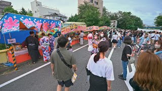 4K・ Gunma Maebashi walk before hanabi festival・4K HDR [upl. by Nailij]