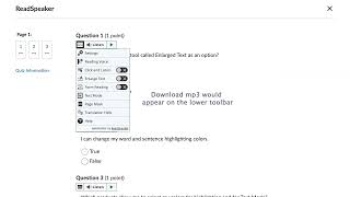 Overview of ReadSpeaker webReader and docReader in Brightspace [upl. by Alleon]