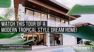 Modern Tropical Design Home in the Philippines House for Sale in Alabang Hills  near Ayala Alabang [upl. by Art]