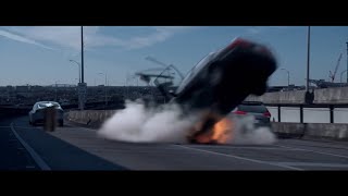 Unhinged  Car Chase Scene  Median Crash 1080p [upl. by Rothschild713]