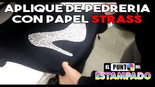 APLIQUE DE PEDRERIA CON PAPEL STRASS PASO A PASO [upl. by Stoddart545]