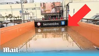 LIVE Bonaire shopping centre in Valencia where water is being extracted from underground car park [upl. by Anayt]