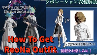 SAO Fractured Daydream How To Get ReoNa Outfit [upl. by Ayamat693]