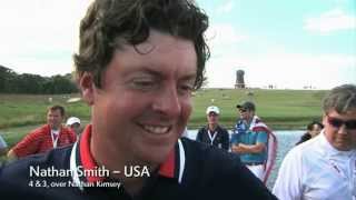 2013 Walker Cup Nathan Smith on Sundays Victory [upl. by Gnivre187]