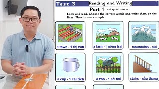 Movers 1  Test 3  Reading amp Writing  Part 1 [upl. by Ahsiena]