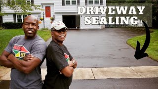 Sealing an Asphalt Driveway  an EASY HOW to  The DIY Way [upl. by Kaenel]