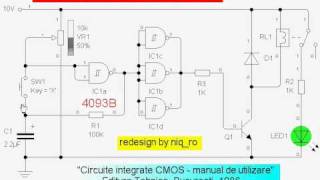 relay commutator with Schmitt trigger 4093 [upl. by Aicarg985]