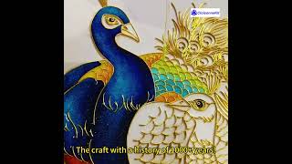 Peacock Cloisonne Enamel Painting [upl. by Gnuhc]