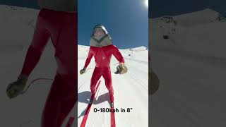 180kph skiing down a metal ramp Let’s Speed [upl. by Freeman]