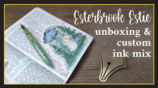 Esterbrook Estie Sea Glass Unboxing and Custom Ink Mix [upl. by Tessil]