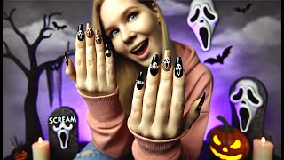 💅 GUFUGU Halloween Press on Nails Medium Coffin Fake Nails  Best Scream Nails 👻 [upl. by Eidod765]