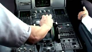 HD Cockpit Condor Airbus A320 takeoff at La Palma [upl. by Nylra393]