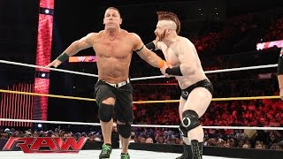 John Cena vs Sheamus Raw Sept 14 2015 [upl. by Alioz]