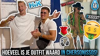 HOEVEEL IS JE OUTFIT WAARD IN CHERSO ft Tony Junior Bachelor amp Harrie Snijders [upl. by Shamrao]