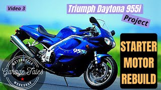 Triumph Daytona 955i video 3  Starter motor rebuild [upl. by Ekihc466]