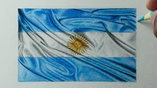 Como desenhar a Bandeira da Argentina PASSO A PASSO narrado [upl. by Ivz]