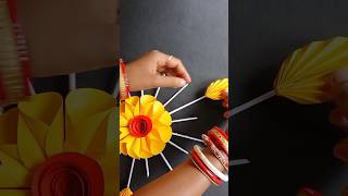 💥 Beautiful Wall Hanging Paper Flower Craft 💥❤️easy craft uniqueyoutube shorts viraltrending [upl. by Ellinet]