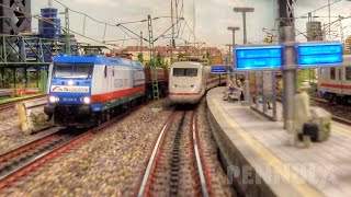 Modelleisenbahn ICE  Zugfahrt im Miniatur Wunderland von Hamburg Hbf nach Bad Klosterberg Bf [upl. by Anyr]