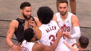 Ben Simmons amp Jarrett Allen get into it 👀 HEATED MOMENT [upl. by Hengel756]