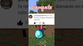 ⛏️⚒️ Reto CONSEGUIR un DIAMANTE en MINECRAFT sin TOCAR el COLOR GRIS 🩶 shorts [upl. by Iborian598]