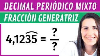 Pasar de Decimal PERIÓDICO MIXTO a FRACCIÓN ✅ Fracción Generatriz [upl. by Yblok]