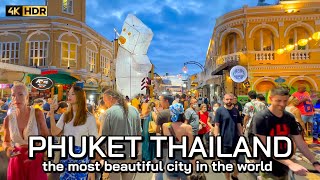 🇹🇭 4K HDR  Phuket Old Town  the most beautiful city in the world [upl. by Donnamarie]