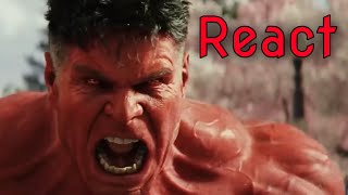 Hulk Vermelho React Trailer 2 de Capitão América Admirável Mundo Novo [upl. by Hgielram]