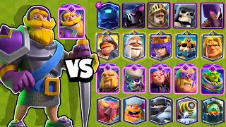 CABALLERO EVOLUCIONADO vs TODAS LAS CARTAS TERRESTRES  Clash Royale [upl. by Anedal80]