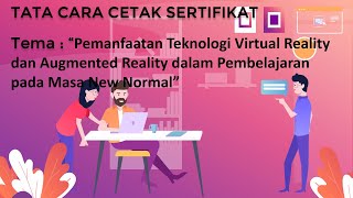 CARA MENCETAK SERTIFIKAT KEGIATAN WEBINAR NASIONAL 13 JUNI 2020 PADA LAPTOP [upl. by Yliah477]