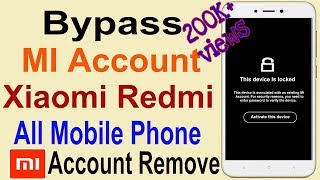 How to Remove Mi Account  Bypass Mi Account Without PC  Remove Blocked Redmi MI Account [upl. by Latham600]