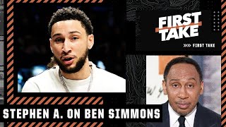 Stephen A on the SimmonsHarden trade Brooklyn CLEARLY won this trade  First Take [upl. by Gerome623]