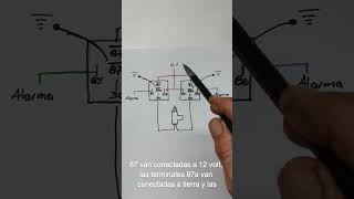 Diagrama Relevadores Seguros Eléctricos alarmsystems electronics alarmas keylessentry [upl. by Airotahs]