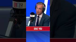 Nigel Farage gets defensive and claims he never said the police lied  LBC [upl. by Inkster256]