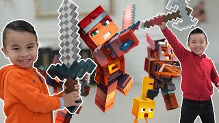 Minecraft In Real Life Fun With CKN Toys [upl. by Delogu259]