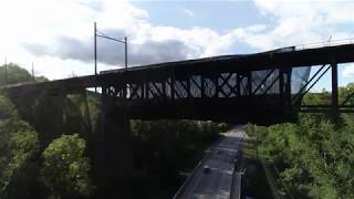 Historic Trestle Bridge Downingtown PA  Amazing Drone Video [upl. by Marinna]