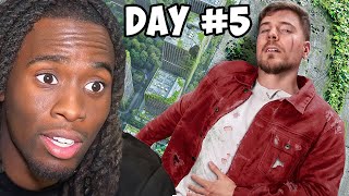 Kai Cenat Reacts to MrBeast Surviving 7 Days In Abandoned City [upl. by Pendleton44]